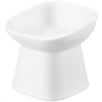 Yamazaki 1781 Easy‑Eat Slanted Pet Bowl – White