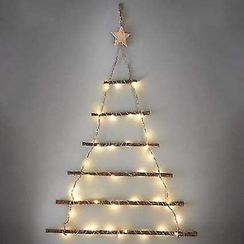 Lund Noël: Arbre Tige 40 Blanche Suspendu avec LED Alimenté par Batterie