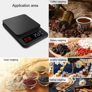 Báscula de café con temporizador y precisión de 0,1g