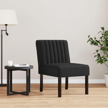 Fauteuil noir sans accoudoirs en velours