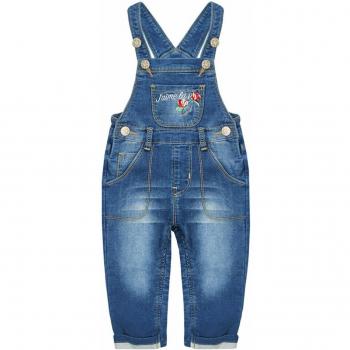 Soft Cotton Denim Overalls for Toddler Girls 0-6T