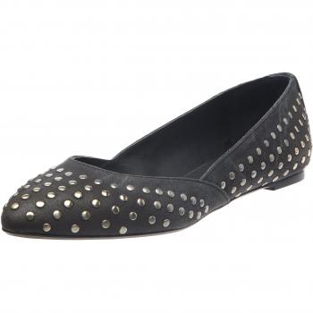 IKKS Penelope Washed Canvas/Studs I00624, Women's Ballet Flats, Black, Size 5.5 (US)