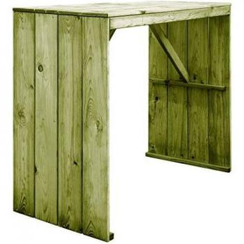 VidaXL Tavolo da Bar in pino impregnato, 130 x 60 x 110 cm