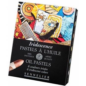 Caissette de 6 pastels à l'huile scintillants