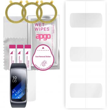 Kit de protection d'écran Hydrogel 3x apgo pour Samsung Galaxy Gear Fit 2