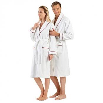 Gonna da bagno in cotone turco 100% con tessuto terry, cappuccio a scialle, adatta per uomini e donne, 1 pezzo