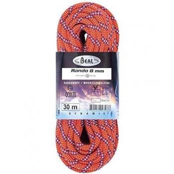 Orange Beal Rando 8 mm Rope, 20 Meters – Unisex