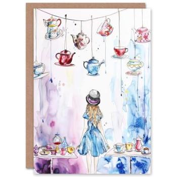 Alice’s Blue Tea Party Postcard