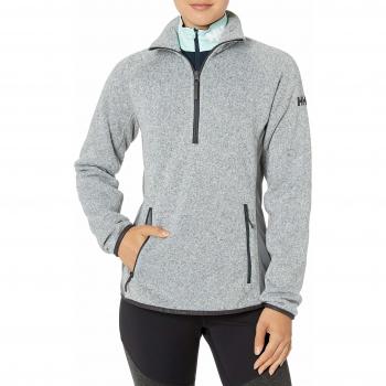 Helly Hansen Damen Varde 1/2 Zip Strickfleece Pulloverjacke Sweatshirt, 950 Grau Melange, L