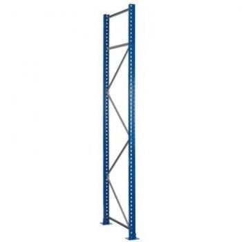 Montant pour rayonnage à palettes S625-A18, Schulte, 800 x 6000 mm, couleur bleu/zingué