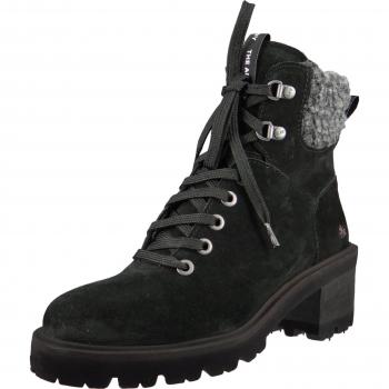Botines de Tacón Brugge 1702 Suede Negro para Dama