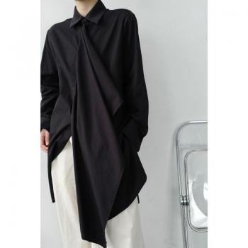 Men's Casual Vintage Mid-Length Shirt with Floating Collar