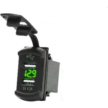 Kippschalter 1/2/3/6/7/8 Gang mit USB Ladegerät und LED Voltmeter für Wohnmobile und Lkw