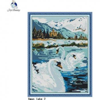 Tapisserie Broderie Lacs et Cygnes