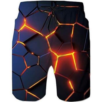 Schwimmshorts Herren Lave Gelb 3D Jogginghose Sportspread Trockend