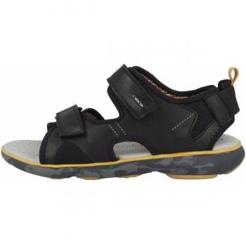Geox U Nebula L B, Sandalias de Hombre, Punta Abierta, Negro