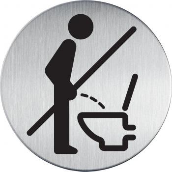 DURABLE Picto Pictogram Verboden staand urineren Zelfklevend RVS (Roestvrij staal)