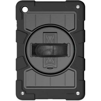 Coque Galaxy Tab A9 Plus avec Poignée Rotative et Béquille Antichoc Noir