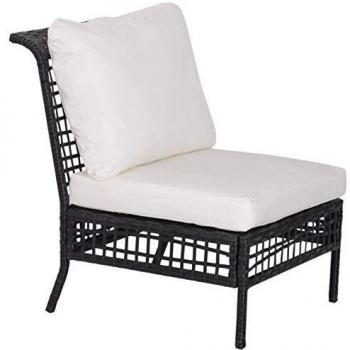 Patio Lounge Rattan Chair with Cushions