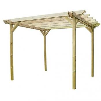 TwinWood Outdoor Pergola – 240 × 300 × 270 cm (Light Green Finish)