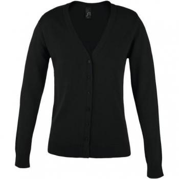 SOLS Damen V-Ausschnitt Strickjacke in Gold (Schwarz)