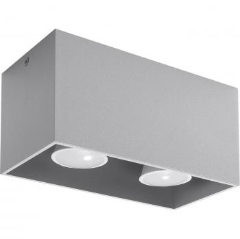 Euluna Plafonnier Ara Maxi gris à 2 lumières
