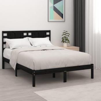 Schwarzes Massivholzbett 180x200 cm von vidaXL