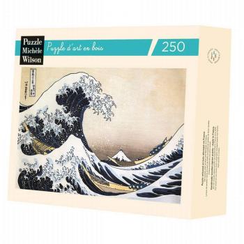 Vague Hokusai en bois découpé à la main – Puzzle Michèle Wilson