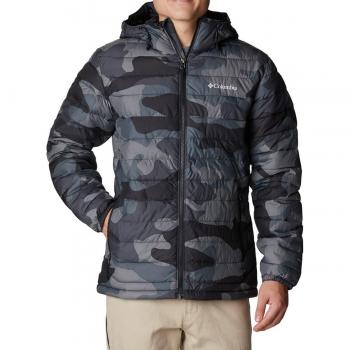 Chaqueta Columbia Powder Lite Hooded negra gris