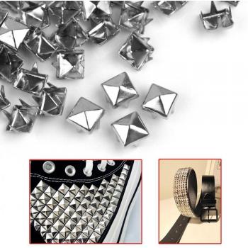 100 pcs/Lot Rivets Pyramides 6mm pour Chaussures et Sacs