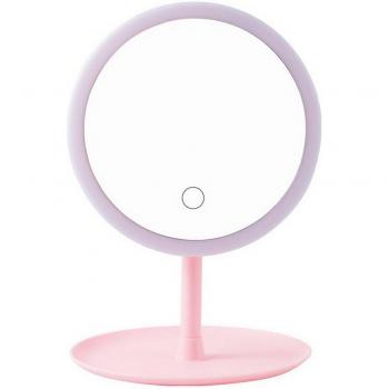LED Makeup Light with Integrated Magnifying Mirror and Storage