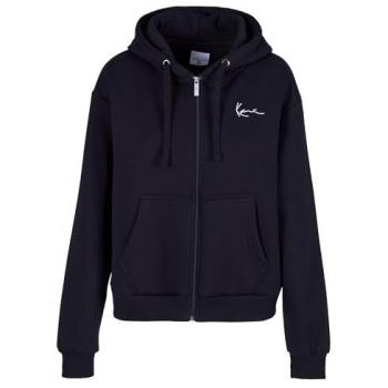 Karl Kani Damen Zip Hoodie mit Brust-Logo, Schwarz