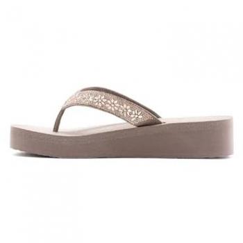 Women’s Vinyasa Wild Daisies Silver Toe Post Sandals by
