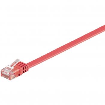 3 m Goobay Cat‑6 Red Flat Patch Cable – 96418