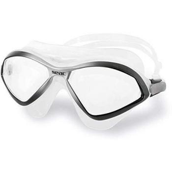 Seac Diablo Masque de natation anti-buée en silicone unisexe adulte noir/argent taille standard