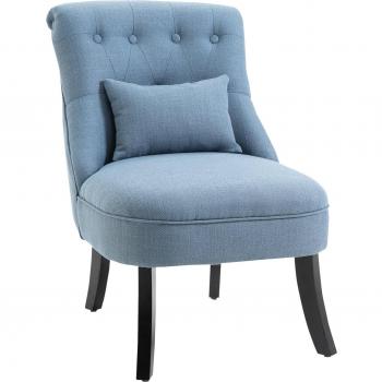 HOMCOM Blue Fabric Single Sofa Dining Chair