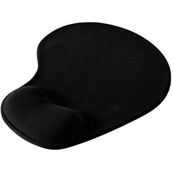 OcioDual Alfombrilla de raton ergonomica con apoyo reposamuñecas Gel Negra para mousepad Negro