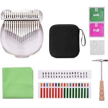 Nalu NK-BE 17-Key Acrylic Thumb Piano with Carry Bag
