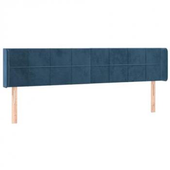 VidaXL Kopfteil Dunkelblau mit LED-Beleuchtung 183x16x78/88 cm