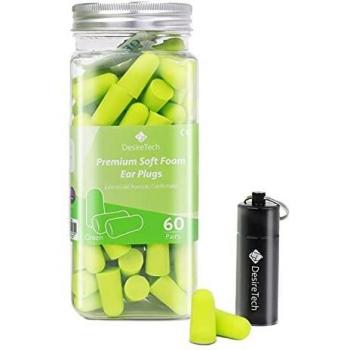 SleepShield Soft Foam Earplugs – 60 Pair – 38dB SNR Quiet Sleep, Study, Work, Water‑Proof