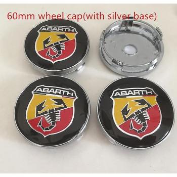 Accesorio de tapón de rueda 60 mm con logo Abarth