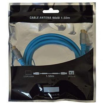 Vivanco Cable de Antena 43912 90dB Color Azul
