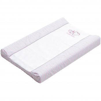 PETIT PRAIA Juliette White/Rose/Lilac Changing Mat Cover
