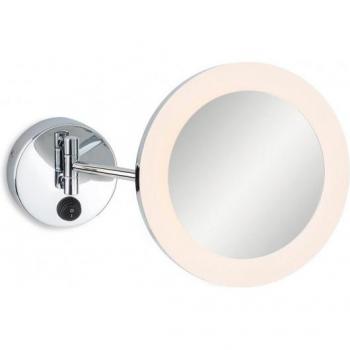 Netlighting Lily Bathroom Adjustable Arm LED Magnifying Mirror Light Chrome IP44 3x Magnification