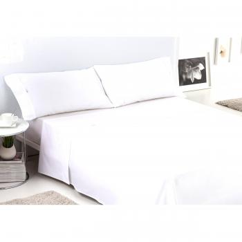 Juego de Sábanas Alexandra House Living 4 Piezas Blanco Cama 150