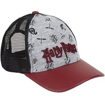Harry Potter Kinder Snapback Kappe Granatrot Grau