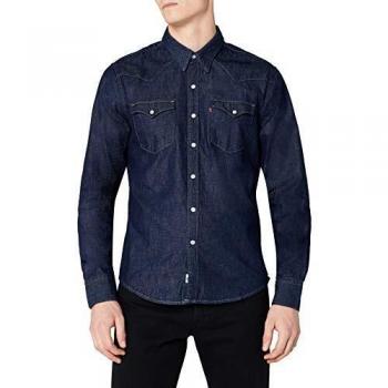 Levi's Herren Barstow Western Freizeithemd, Blau (Flat Finish), Small