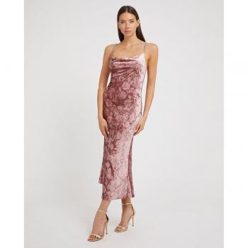 Guess Midi Slip Dress in Velvet