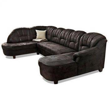 Home affaire Wohnlandschaft Budapest, stilvolle U-Form, 288cm, schwarz