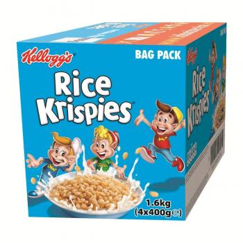 Kellogg’s Rice Krispies Klassik, 4er Pack (4 x 400 g Karton)